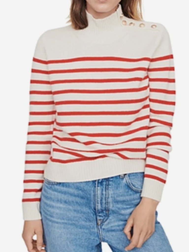 Maje Women's Montsi Striped Cashmere Sweater Size 2/Us M 5416